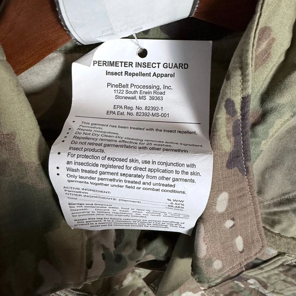 NWT US Army Combat Uniform Coat Medium Short OCP Multicam Insect Repellent Men - Picture 6 of 7